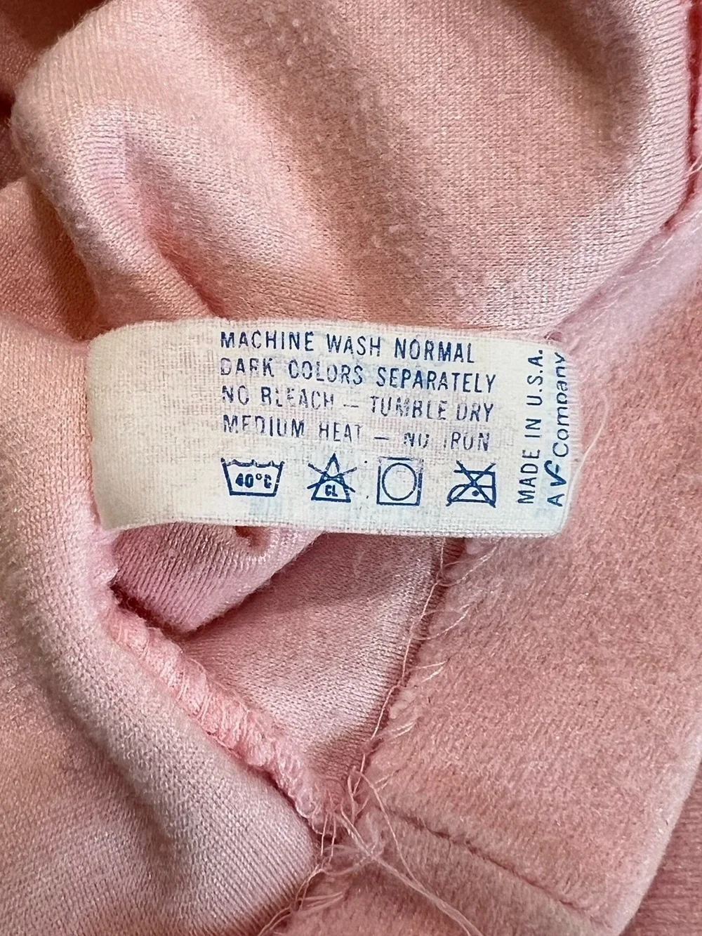 Vanity Fair Vintage 80s Hostess Lounge Dress Robe Pink Zip Front Pockets Medium